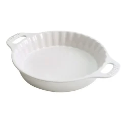 Staub Tortiera Tonda 36 cm Bianca in Ceramica