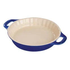 Staub Tortiera Tonda 30 cm Blu Scura in Ceramica