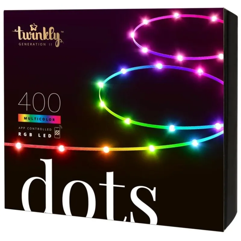 Twinkly DOTS Striscia 20 m 400 Led RGB BT + WiFi Cavo Trasparente