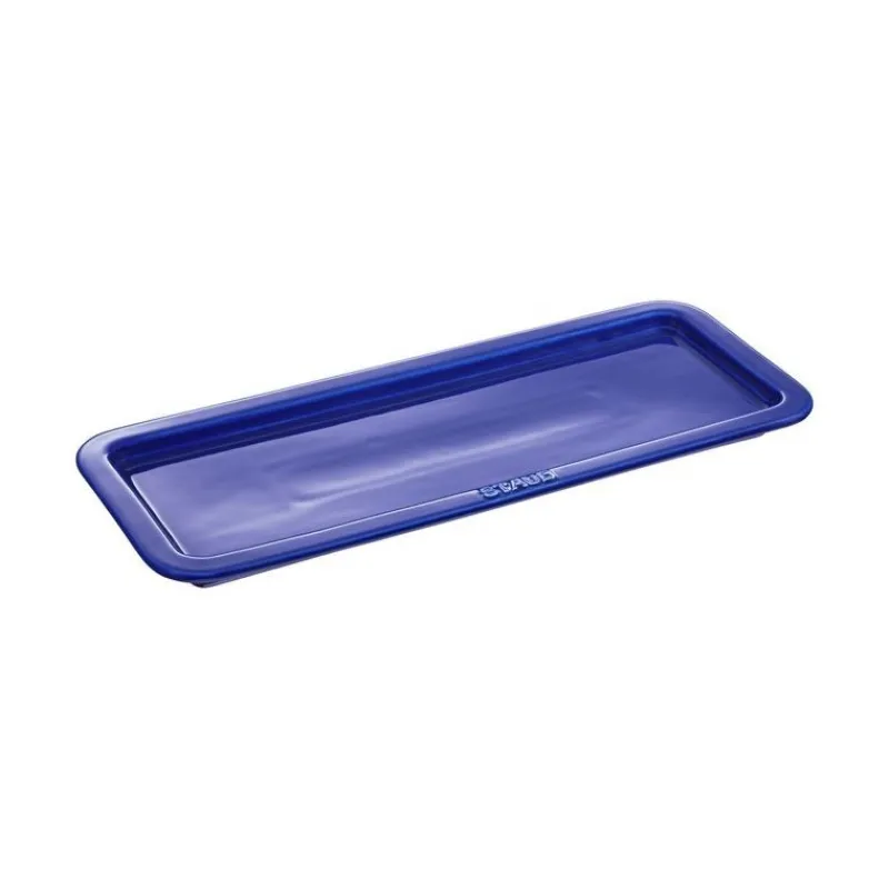 Staub Vassoio da Portata 36 x 14 cm Blu Scuro in Ceramica