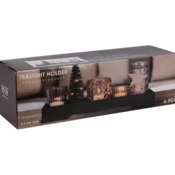 Koopman Vassoio Porta Tea Light Deco - 6 Pezzi