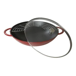 Staub Wok 37 cm Rosso in Ghisa